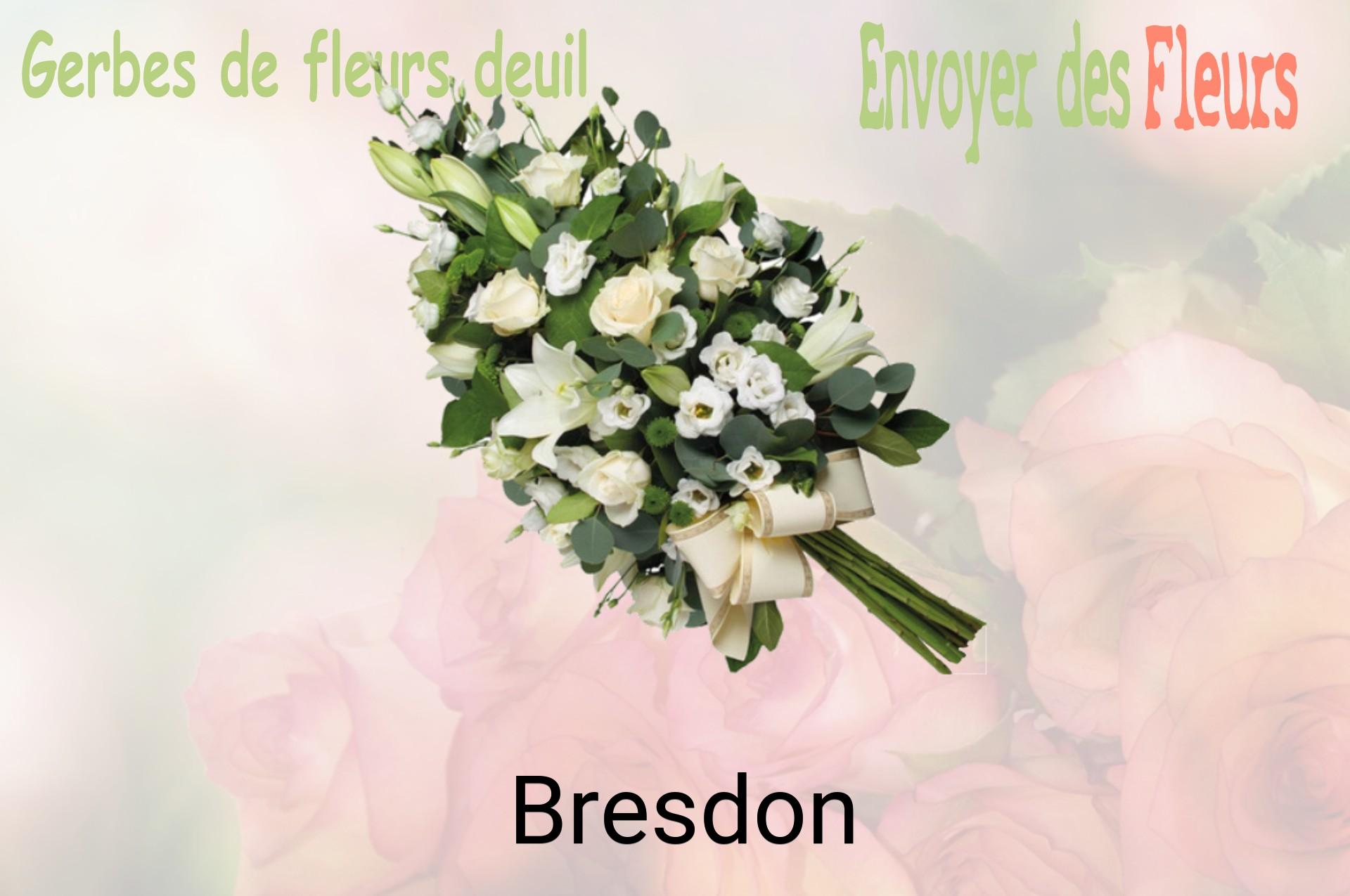 Gerbe de fleurs de deuil livrée à Bresdon